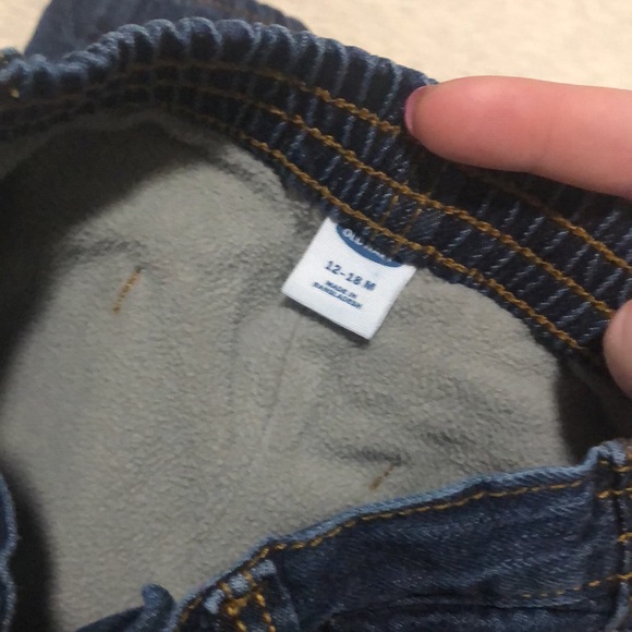 Old Navy Fleece Lined Infant Jeans | 12-18M | EEUC - Picture 3 of 5